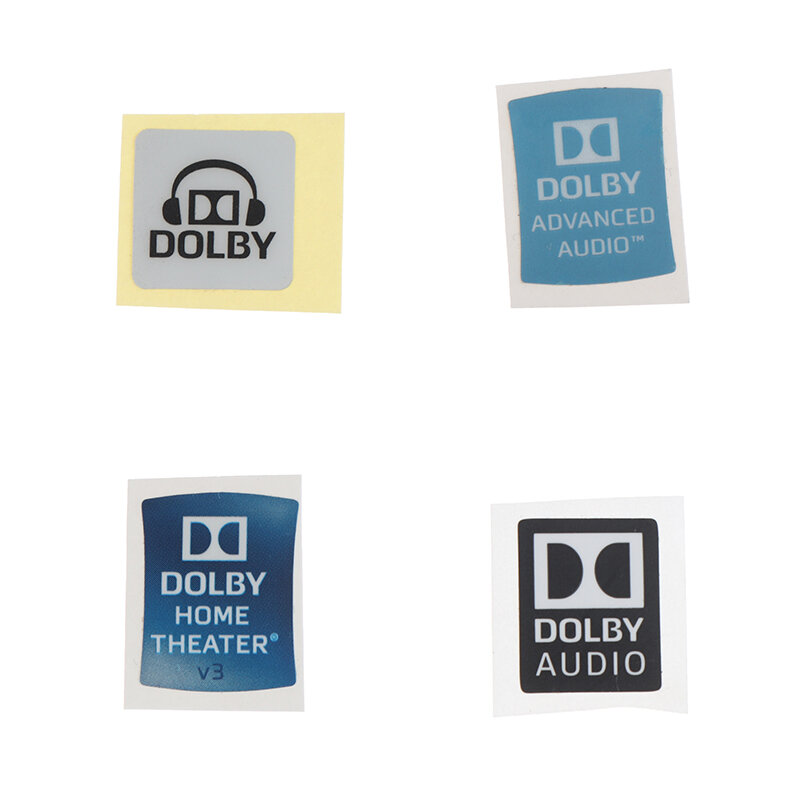 Etiquetas de sonido Surround Dolby, pegatinas para ordenador portátil, decoración de escritorio, pegatinas DIY
