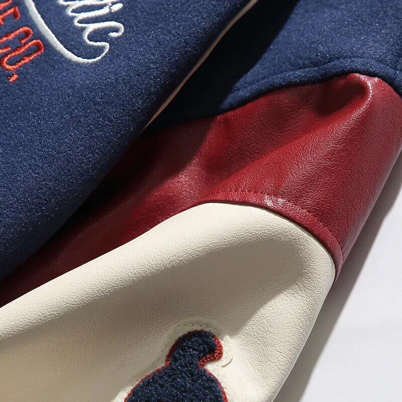2024 męskie kurtki z amerykański Retro haftowanymi literami płaszcz wiosenny Trend Y2K strój baseballowy luźne kurtka Varsity uliczne