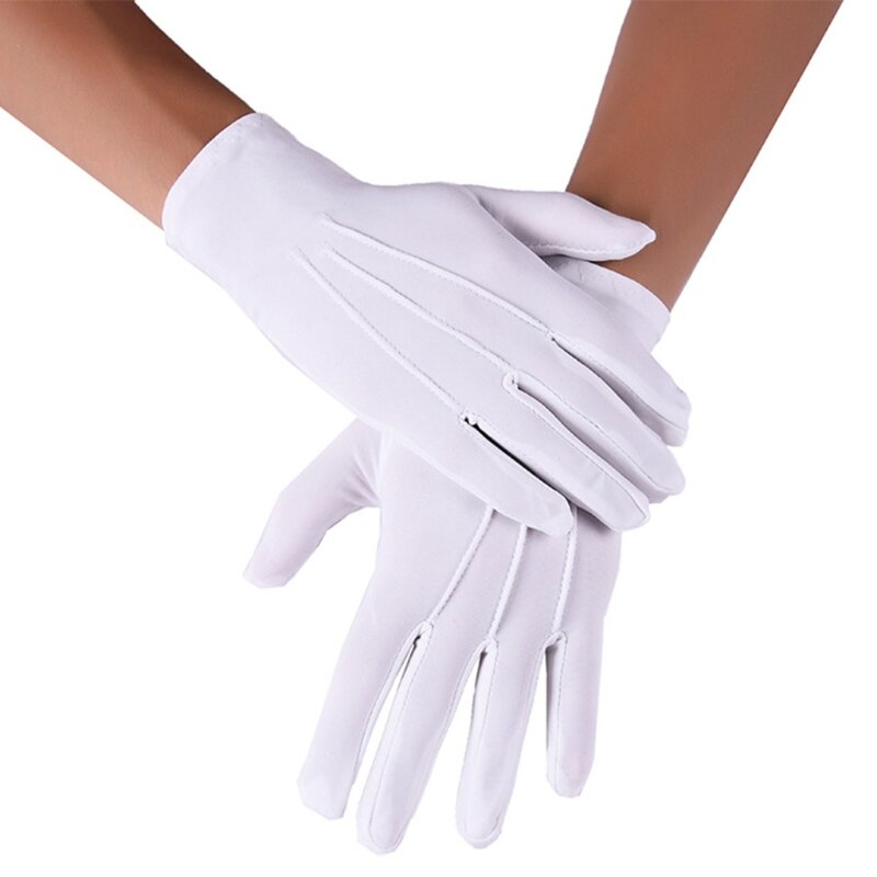 E15E однородные перчатки со швами для парадного костюма, однотонные варежки с длинными пальцами для Поли