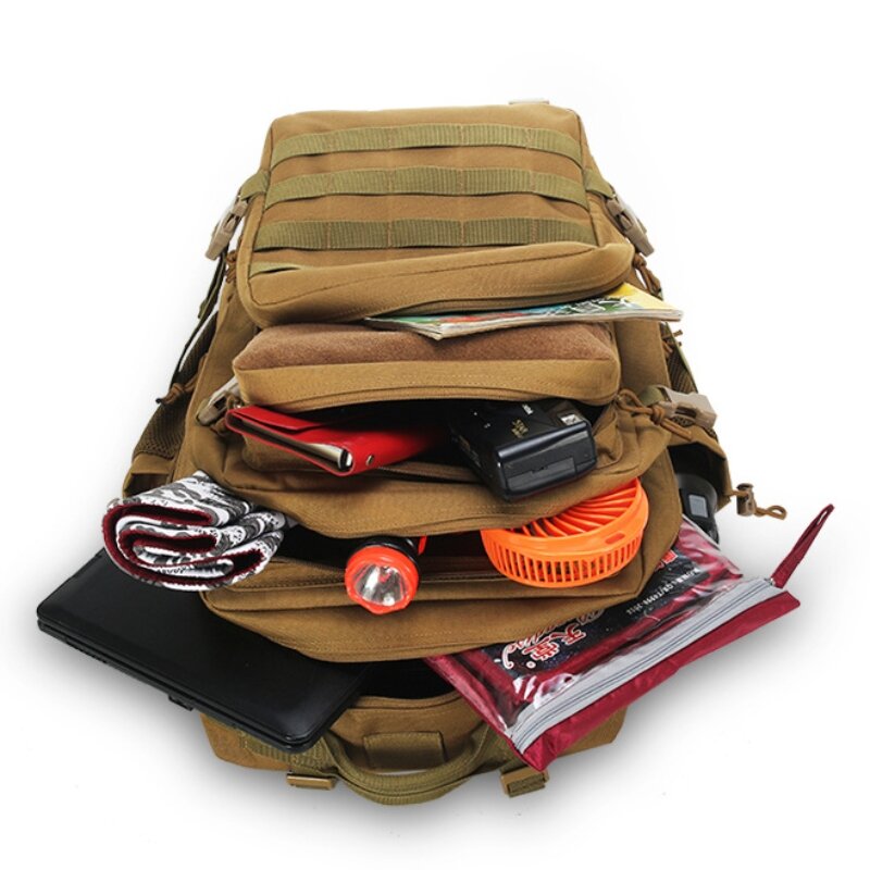 전술 배낭 군사 가방 팩, 육군 야외 배낭, 방수 등산 배낭, 캠핑 하이킹 가방, 45L, 3P