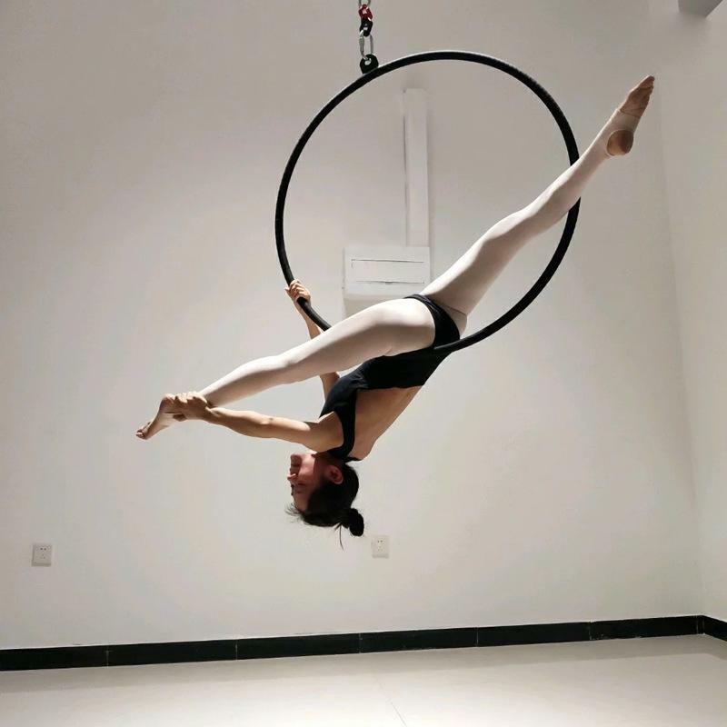 Yoga Hoge Lucht Hangende Ring Rvs Acrobatische Gymnastiek Hangende Ring Rekwisieten Aerial Dance Fitness Opknoping Ring