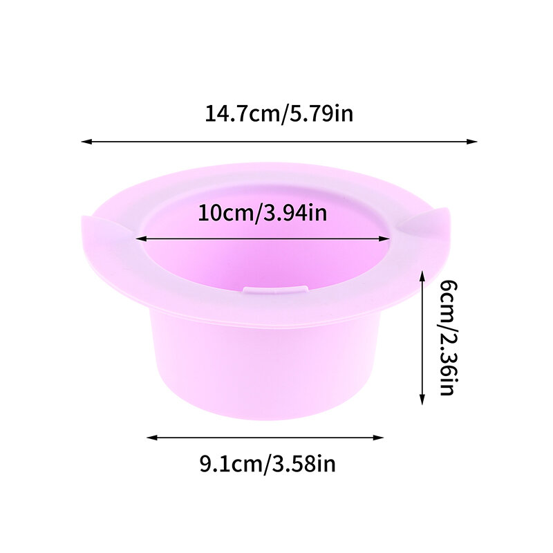 Mangkuk Waxing yang dapat digunakan kembali, mangkuk lilin tebal tahan panas silikon penghilang rambut lilin pengganti mangkuk penghilang rambut