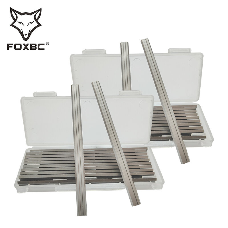 FOXBC 20 pièces lames de raboteuse électrique 82mm HSS couteaux de raboteuse réversible pour bois pièces de machines pour DeWalt Bosch Makita