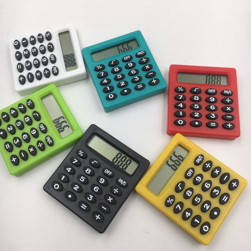Calculadora cuadrada pequeña de papelería de Boutique, calculadora creativa personalizada, electrónica para escuela y oficina, Mini Color caramelo