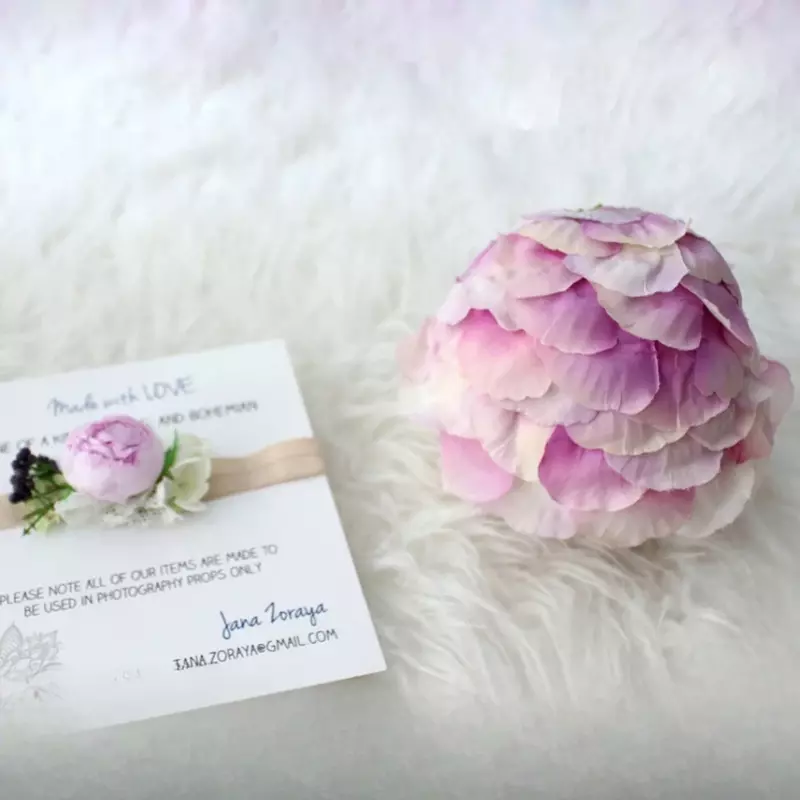 귀여운 아기 꽃 모양의 모자 사진 의류, 신생아 보름달 1 년 선물, 기념품 사진 촬영 액세서리 소품