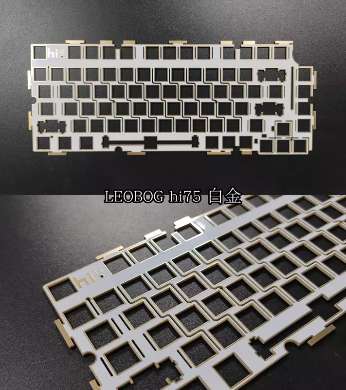 LEOBOG Hi75 Keyboard Plate Aluminum FR4 POM White Black Plate-mounted Type