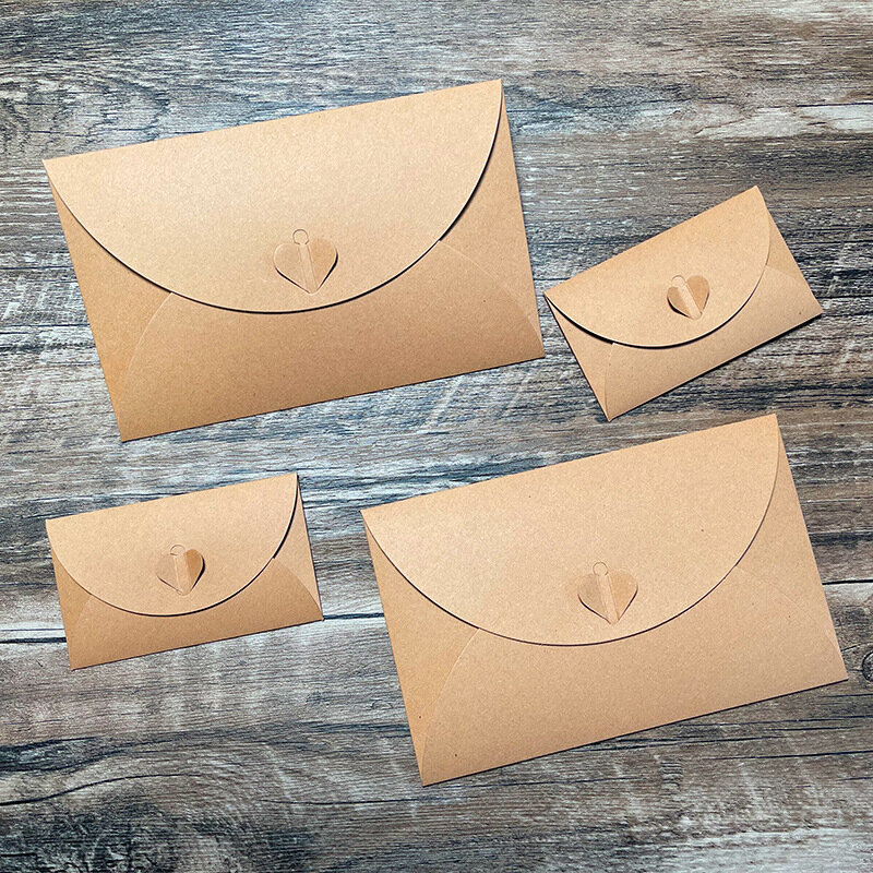 50 Stks/partij Envelop Kraftpapier Hoogwaardige Westerse Stijl Liefde Ansichtkaarten Briefpapier Enveloppen Voor Trouwkaarten Business