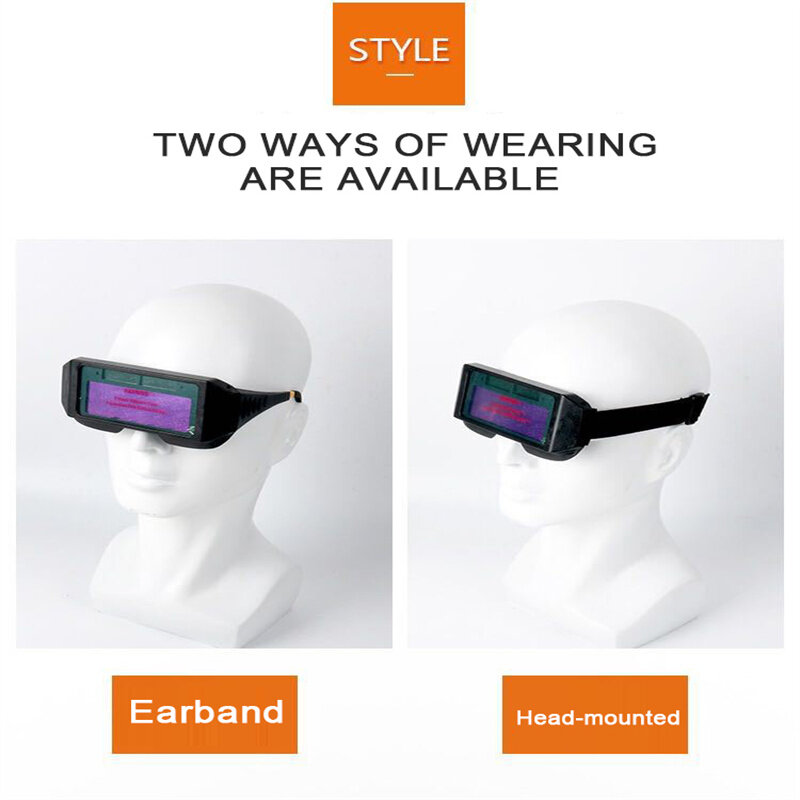 Gafas de soldadura con atenuación automática, cambio de luz, oscurecimiento automático, protección antiojos, gafas para máscaras de soldadura, accesorios para gafas