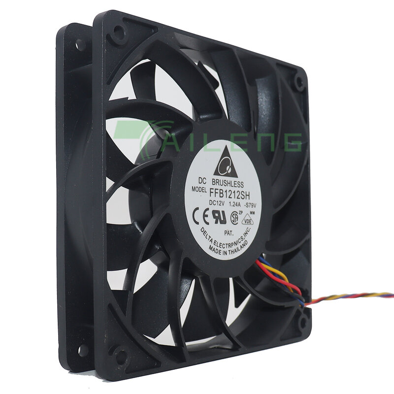 New original for Delta FFB1212SH 12V 1.24A 12025 12CM violent high speed high air volume chassis cooling fan