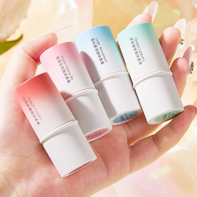 Sdotter Macaron Solid Perfume Balm Stick Long-lasting Fragrance Portable and Easy to Use 4 Colors