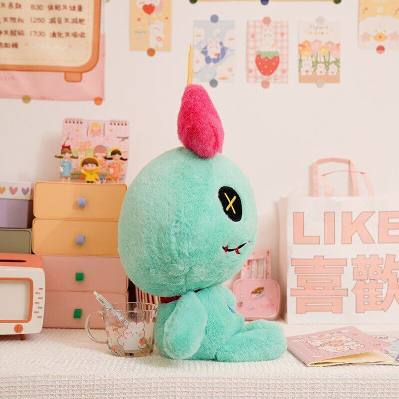 ZU-Cartoon Green Doll Scrump Toy Plush, brinquedos macios de pelúcia fofos para menina e menino, 35 cm, 60cm, 1pc