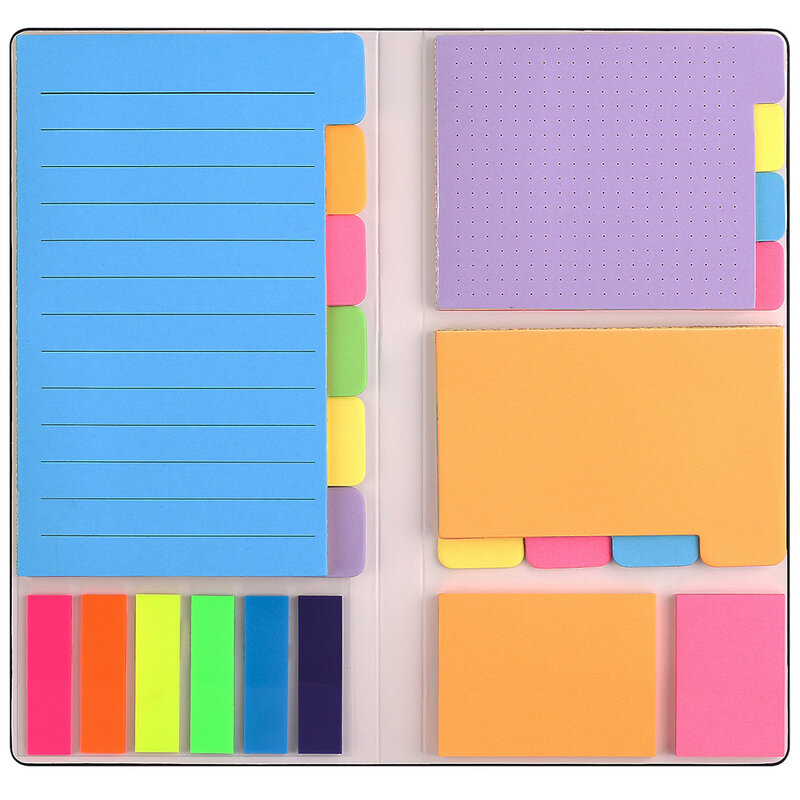 Sticky Notes and Tabs Set, Divisor Sticky Notes, Material escolar, Planejador de escritório, Pacote 410