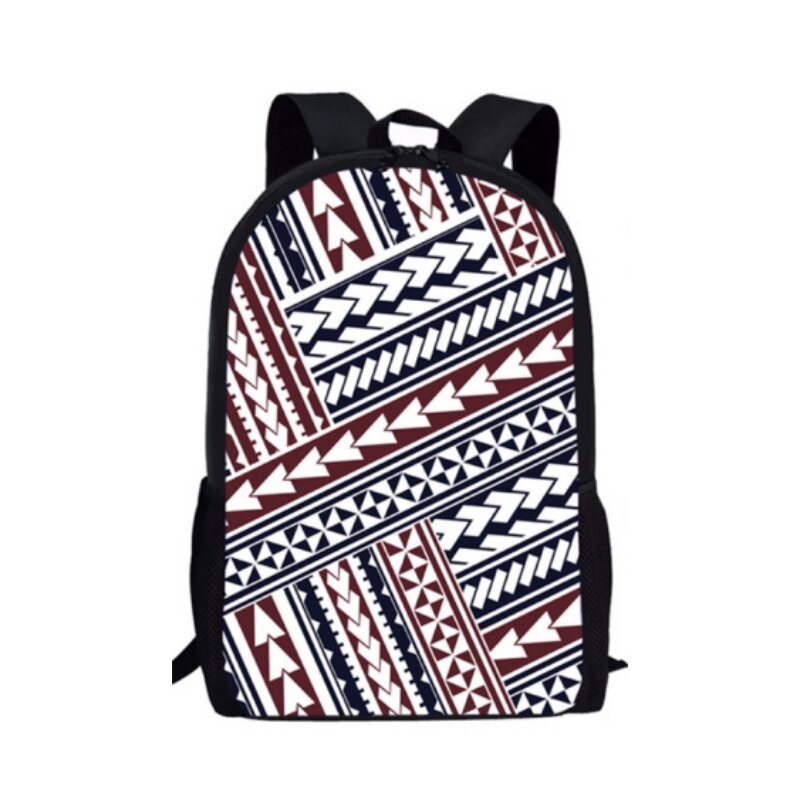 Flowers Polynesian Pattern School Backpack for Girls Student Bookbag Travel Laptop Daypack Teenager School Bags 16in Daypack