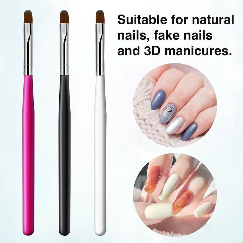 Pennello per pittura per unghie pennello per penna per unghie colla per unghie pennello per fototerapia per estensione del Gel per Manicure strumento per penna a costruzione rapida F2P9
