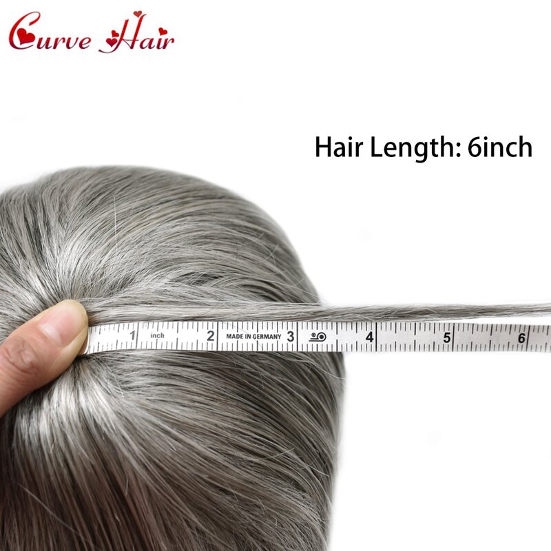 Tupé de PU para hombres, reemplazo de cabello humano, sistemas de cabello masculino, prótesis capilar de cabello Poly para hombres, pelucas de postizo para hombres, 0,10 MM
