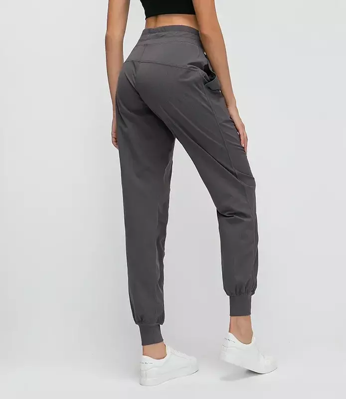 LU Pantalones deportivos con cordón para mujer, pantalón de Yoga atlético de secado rápido, para gimnasio, correr