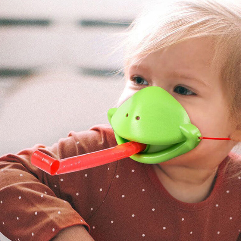 Praktyczne żarty żaba maska zabawka chciwa jaszczurka kameleona wystająca z języka żaba dmuchająca na biurko gra bitewna rodzic-dziecko