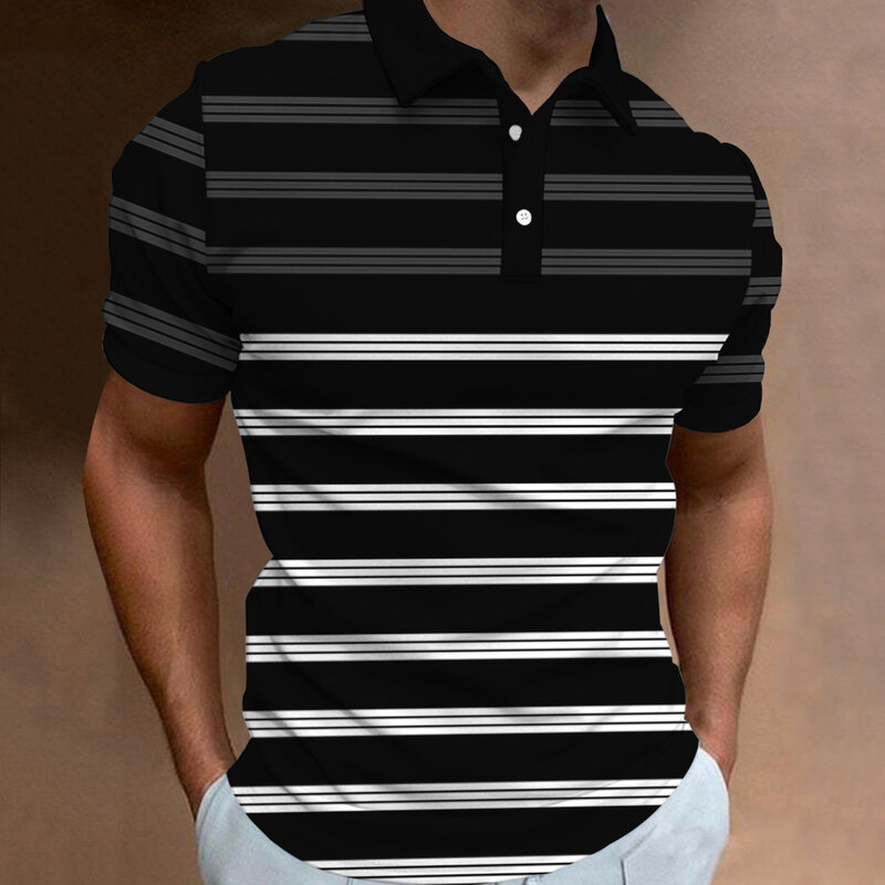 New Business Kurzarm T-Shirt Plaid Männer Polo-Shirt Mesh atmungsaktive Revers lässig Top T-Shirt Sommer Mode Herren T-Shirt