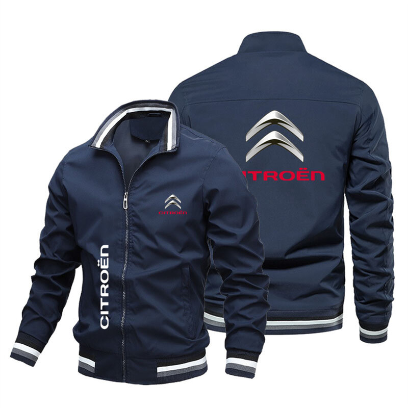 Citroen jaket cetakan Logo mobil pria dan wanita, mantel jaket Bomber ukuran besar y2k jalanan Hip Hop pakaian olahraga musim semi 2024