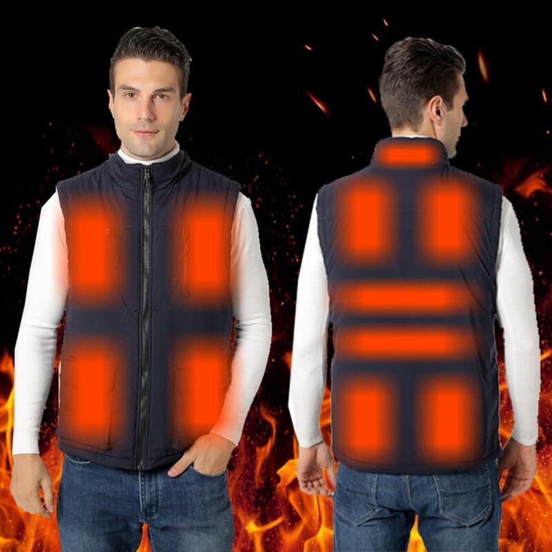 Homens colete de aquecimento 11 zonas aquecidas usb aquecido jaqueta masculina colete de aquecimento elétrico colete de calor interno bodywarmer