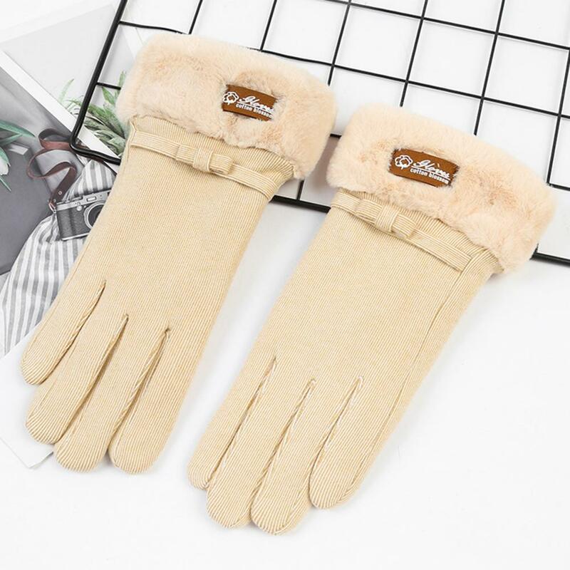 Ridding Gloves 1 Pair Soft Thicken Windproof  Sensitive Touch Cycling Gloves for Outdoor