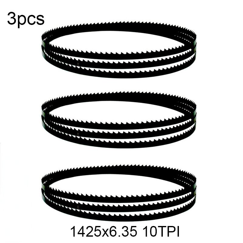 3 pces (aceitar personalização) 1425*6.35 lâminas de serra de fita 10tpi carpintaria ferramentas acessórios de corte de madeira