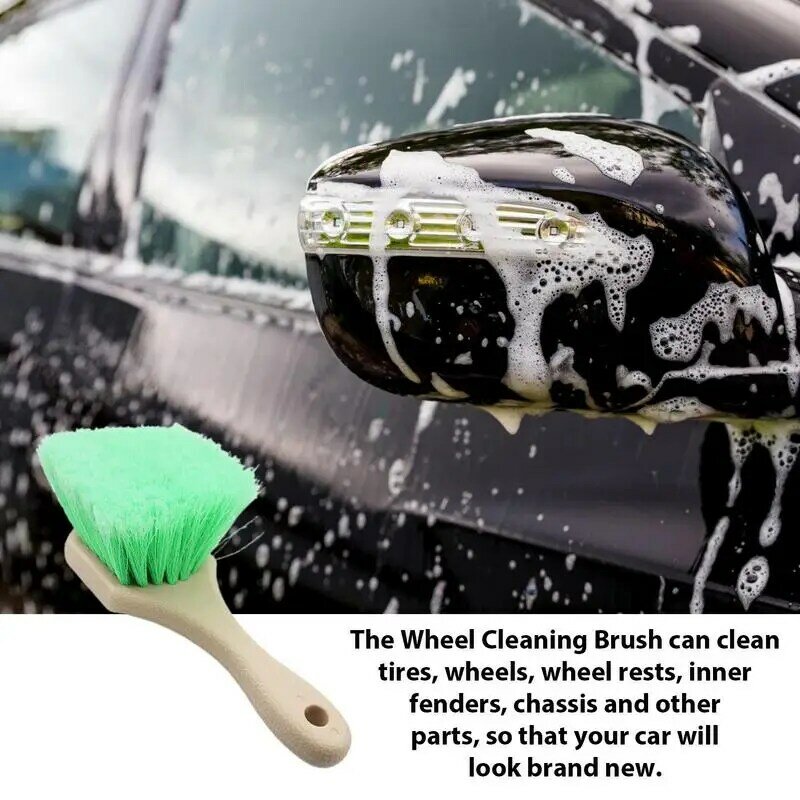 Tire Cleaning Brush Utility Brush Soft Bristle Professional Rim Wheel Brush Car Wash Rim Tire Detailing Brush Car Wheel Washing