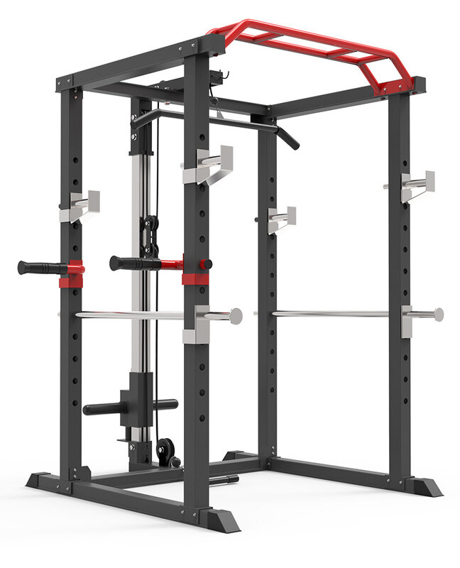 Fitness Bodybuilding Gewichtheffen Multifunctionele Verstelbare Fitnessapparatuur Power Squat Rack Smith Machine