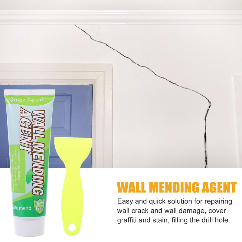 Wet N Fix-agente de reparación de pared segura, Kit de reparación de pared con boquilla raspador