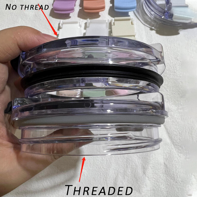 Accessori per la copertura della tazza coperchio in paglia per bicchiere da 40 once con manico tazze adatte a prova di tazza resistente agli schizzi ruota perfettamente di 360 gradi