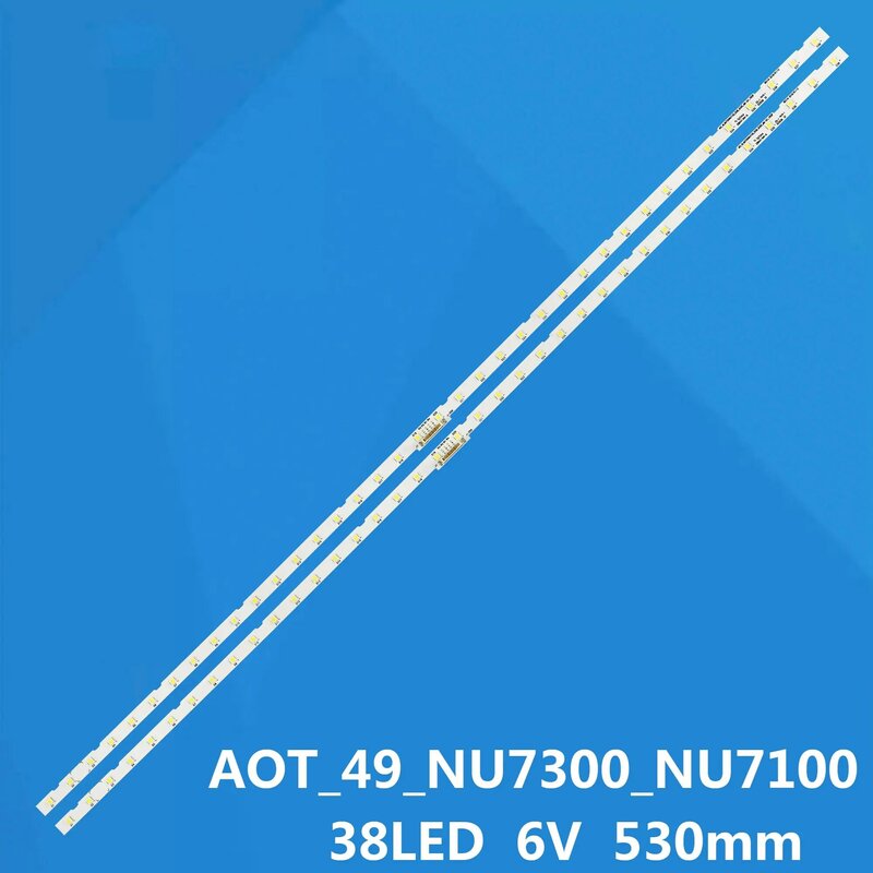 Светодиодная лента для подсветки для Samsung UE49NU7170 UA49RU7400 UA49RU7400S UE49LS03NAS UE49LS03NAU UE49N5500 UE49N5500AU HG49AJ670UK, 2 шт.