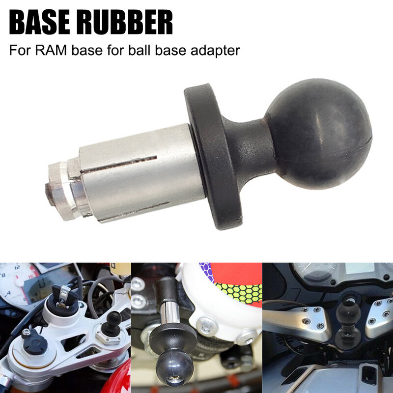 Rubber Ball Mount Motorcycle Fork Stem Mount Base Ball Head Adapter Compatible For RAM Mount For Gopro Ball Mount Adapter
