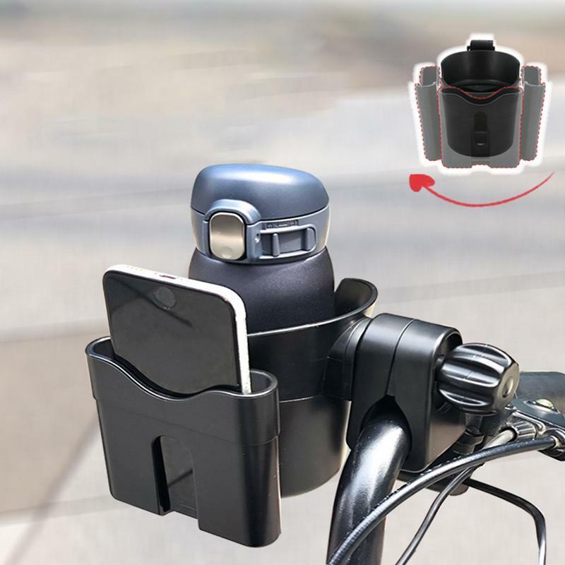 Electric Bike Cup Holder 2-in-1 Bike Bottle Cage Adapter With Phone Holder Cycling Bottle Holder Water Drink Holder Rack Bike
