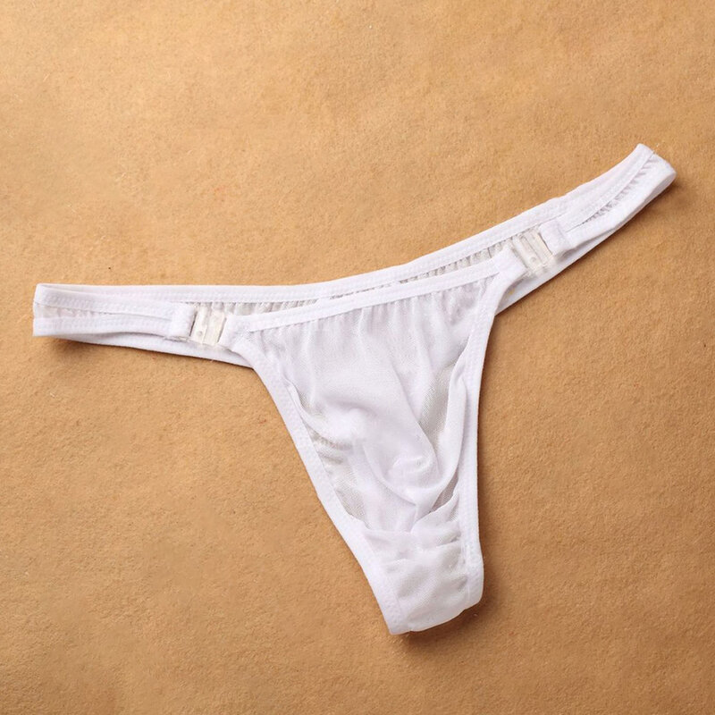 Men G-String Thong Ultra Thin Panties Shorts See-through Solid Underwear Sexy Underpants Trunks Briefs Breath Sensual Nightwear