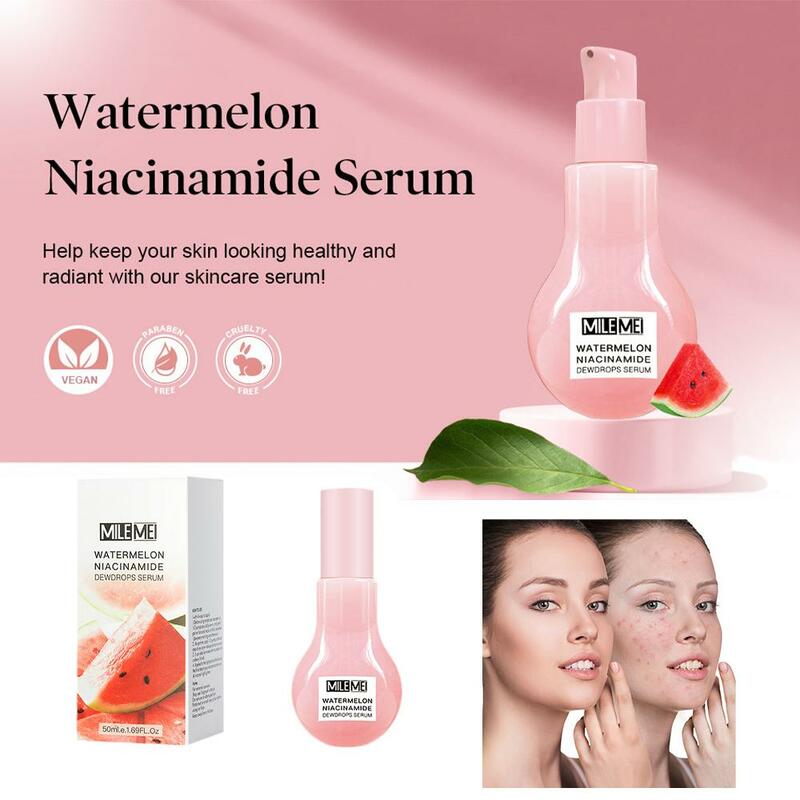 New Watermelon Glow Niacinamide Dew Drops Hydrating Lightweight 50ml Serum Serum Highlighter Facial Liquid Priming H1H4