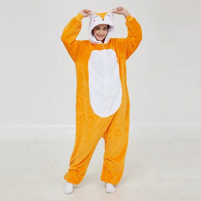 Kigurumi Erwachsene einteilige Pyjamas Unisex Cartoon Nachtwäsche Halloween Cosplay Kostüme Homewear Nachthemd Overall Lounge wear