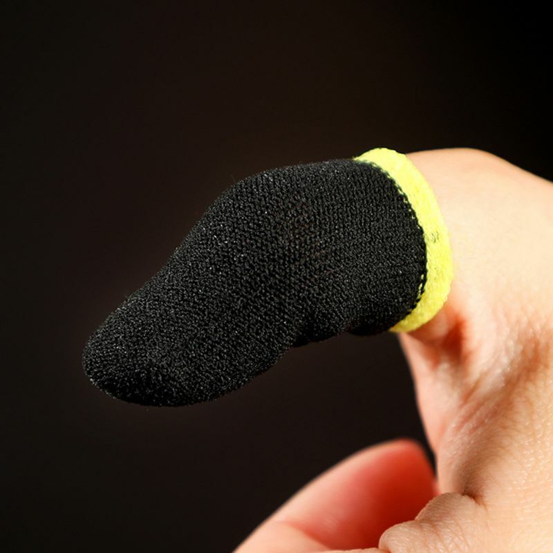 Luva respirável do dedo do controlador do jogo da capa do dedo para a prova do suor do pubg non-scratch para a luva do polegar do jogo da tela de toque