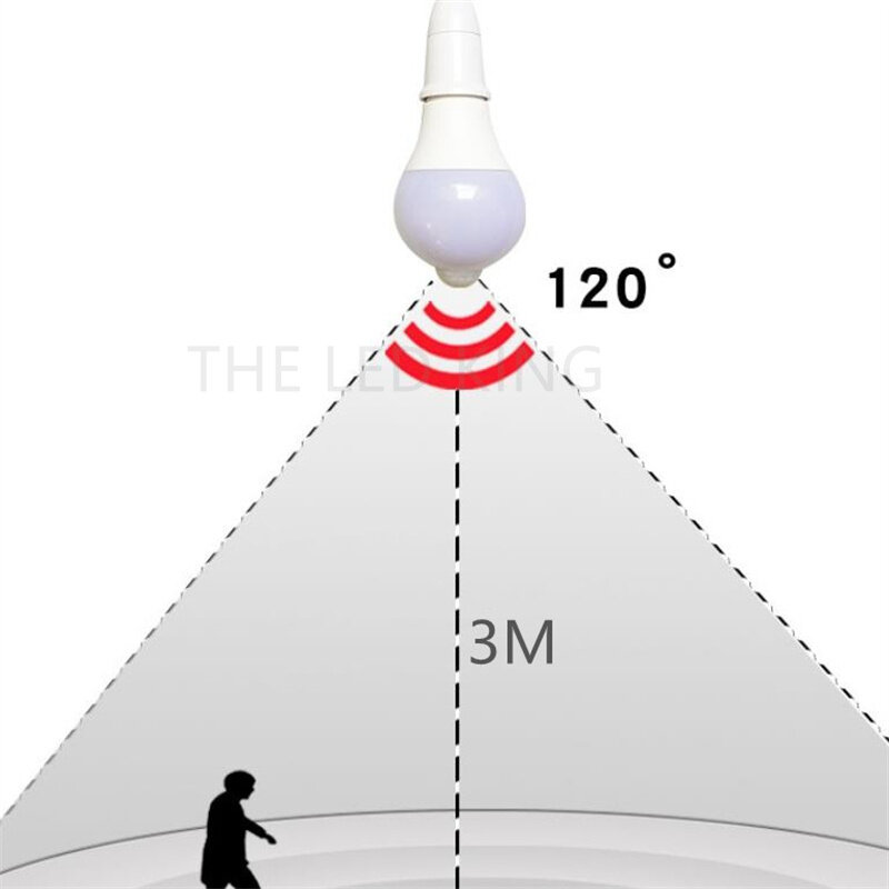 E27 LED Radar Nhạy Cảm Ánh Sáng Bóng Đèn Tiết Kiệm Năng Lượng Tự Động Bật Tắt Thông Minh Phát Hiện Chuyển Động Cảm Biến Ánh Sáng 85-265V 12W 15W 20W Lampada LED