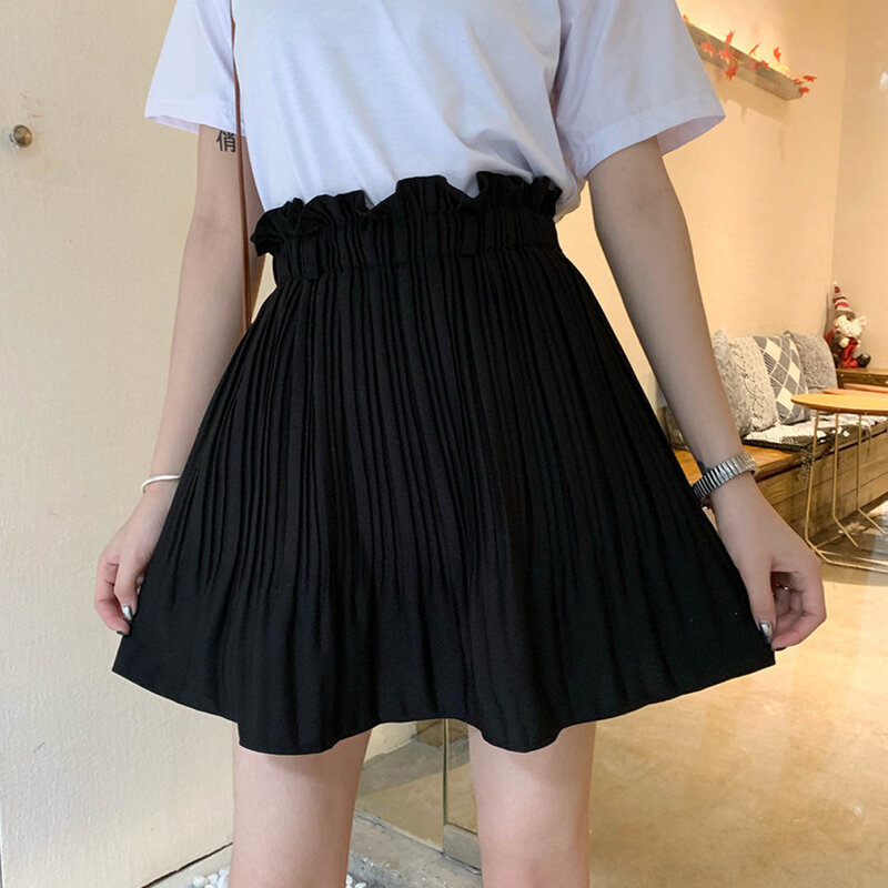 Áo Váy Xếp Ly Dễ Thương Cô Gái Ngọt Ngào Đồng Phục Váy Màu Đen Cao Cấp VŨ ĐIỆU VÁY Thời Trang Nữ Xếp Ly Mini Váy S-5XL