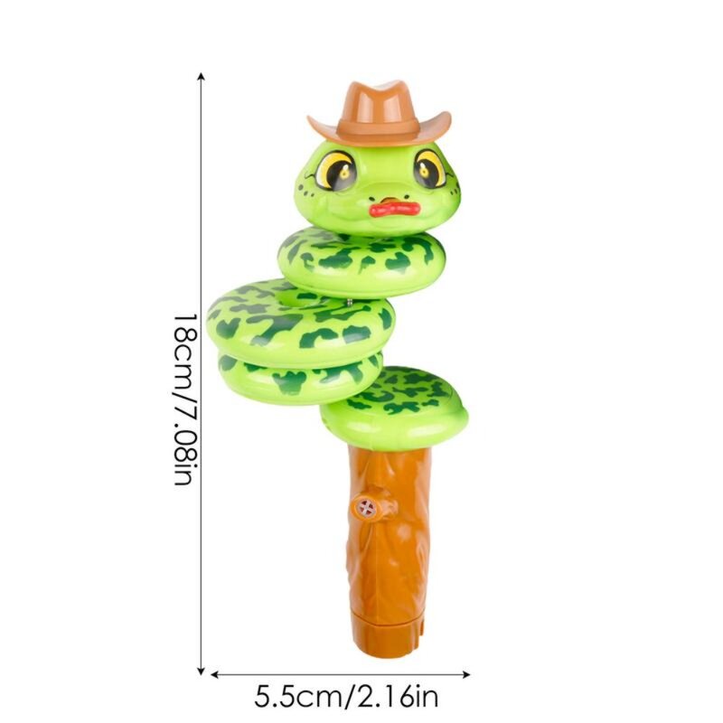 Serpiente oscilante de equilibrio retorcido de aprendizaje, juguete giratorio de Animal de dibujos animados creativos, verde/amarillo, Linda serpiente oscilante de equilibrio