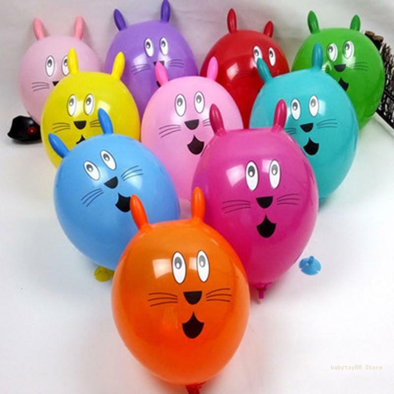 Y4UD Bunny Balloon Easter Decoration Novelty Gag Party Backyard Decors Kids Favor Set