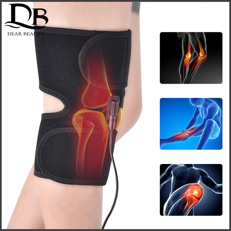 Knee Massager Heating Brace Support Wrap Hot Therapy Arthritis Cramps Pain Relief Injury Recovery Rehabilitation