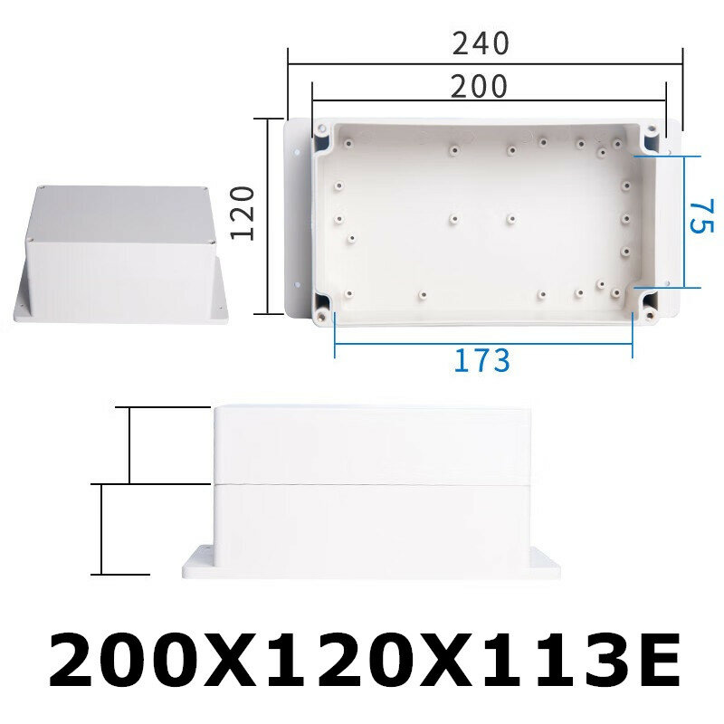 200*120*113 мм Электрический ящик с фиксированным ушком для установки внешнего электронного распределения для наружного мониторинга