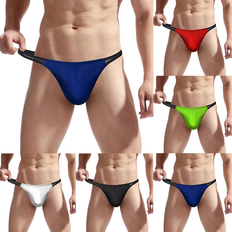 Men's Erotic Lingerie Mens Crotchless G-String Lingerie T-back Thong Bikini Briefs Panties Underwear Sex Sexual Costumes
