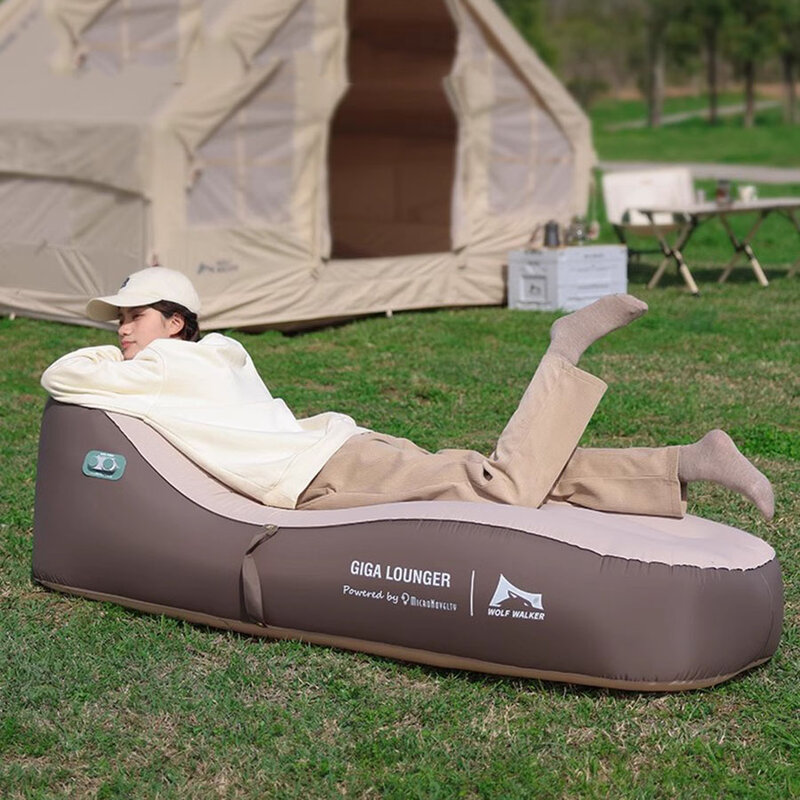 Sofá-cama dobrável para casais, mobília ao ar livre para adultos, cadeira de praia sexy, terraço natural, camping, cadeira de ar relaxante, preguiçoso