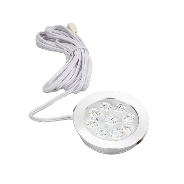 Luz LED Retro empotrada para el hogar, retroiluminación de encimera de cocina, 12V de CC, 1,8 W, Mini blanco frío Natural, 2 unidades por lote