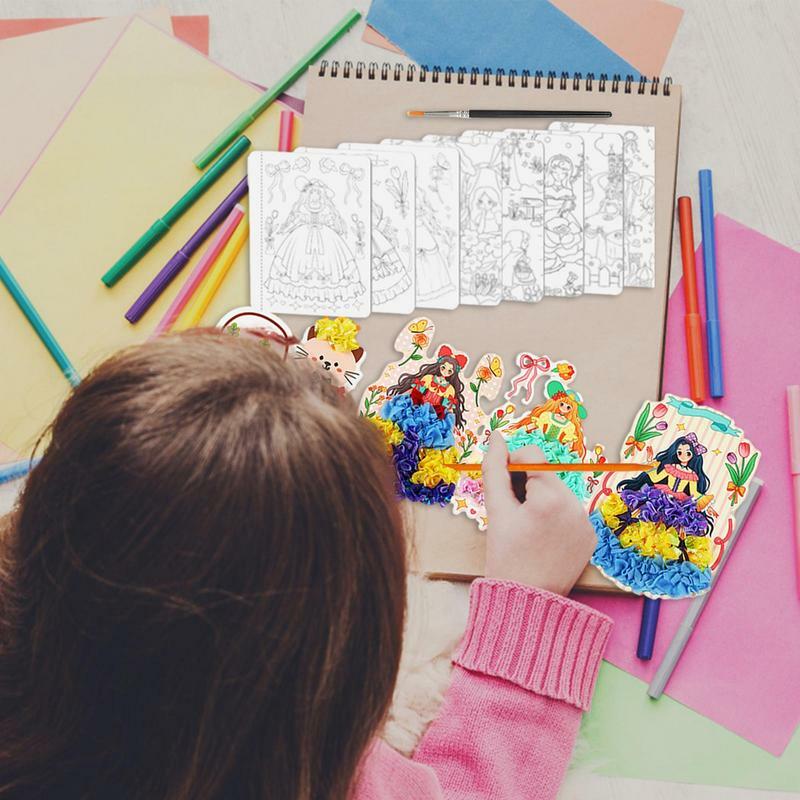 Livro de desenho DIY para Poke Art, Brinquedos Divertidos, Puzzle Criativo, Pintura Punção, Atividades Coloridas, Design de Moda