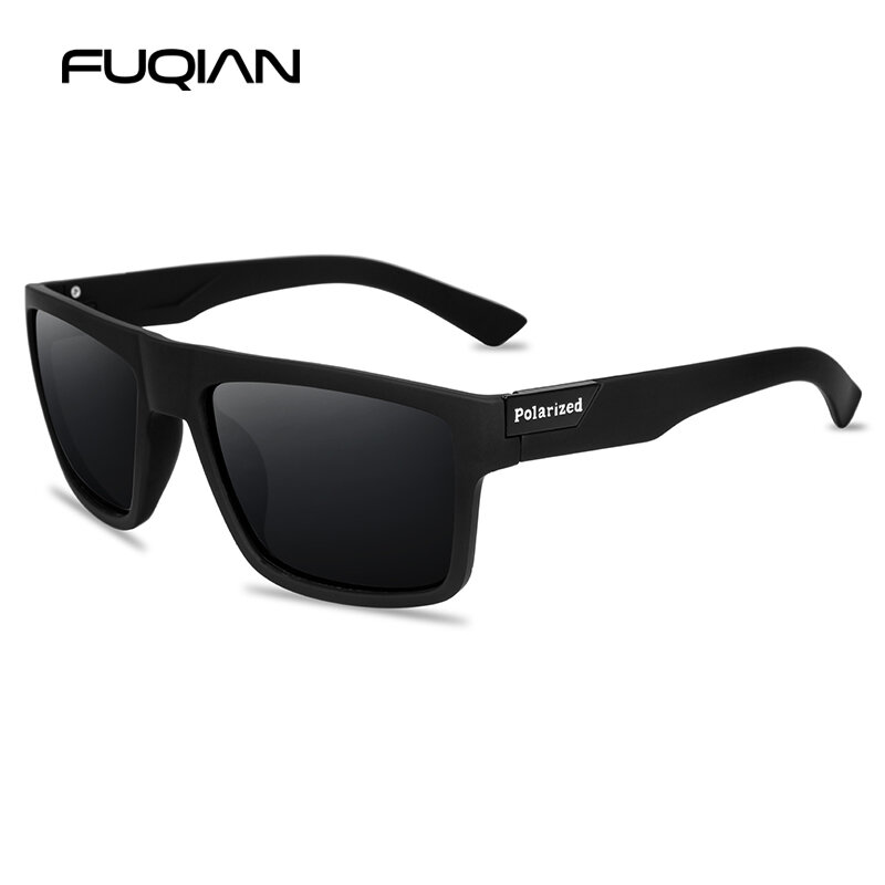 Mode schwarz polarisierte Sonnenbrille Männer Frauen klassische quadratische männliche Sonnenbrille stilvolle Outdoor-Fahren Angeln Sport Sonnenbrillen uv400