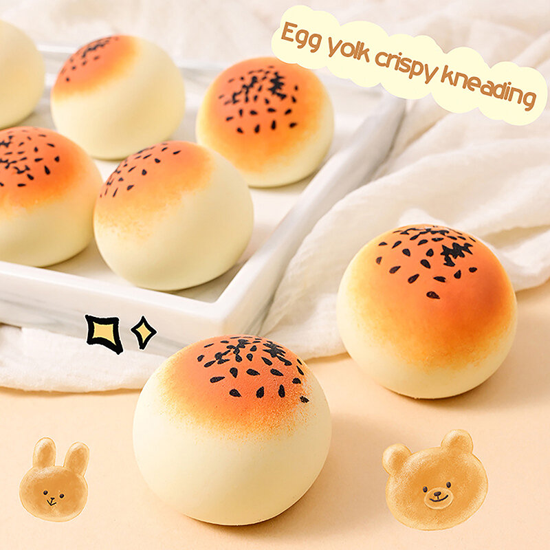 Simulation Yolk Pastry Mochi  Decompressio  Toys Squeeze Soft Stress Relief Funny Toys For Adult And Childrens Gift