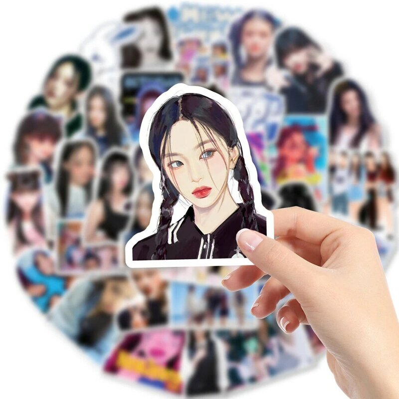 10/30/50pcs Kpop Newjeans Band Stickers Kawaii Korean Girl Aesthetic Decal DIY Scrapbook Phone Laptop Cute PVC Sticker Wholesale